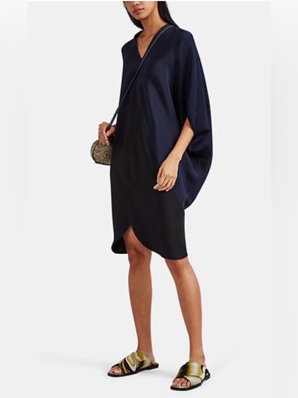 Zero+Maria Cornejo Silk Koya Dress in black/Ink Jet size US 8 / medium EUC